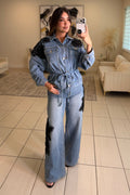 Black Prairie Denim Pant Set