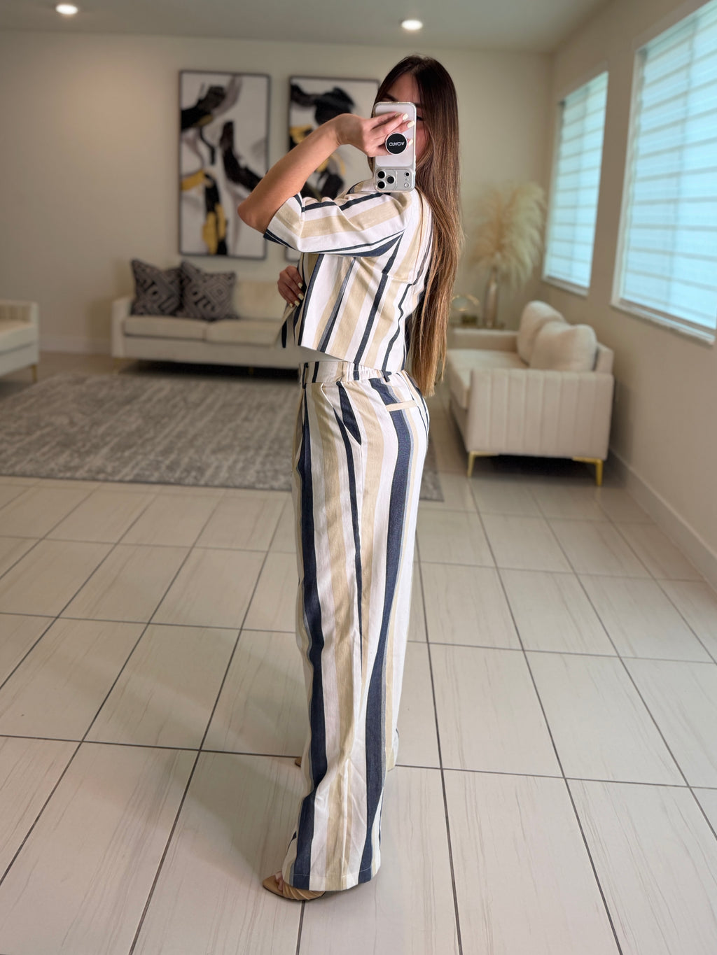 Bella Italian Striped Blue Set