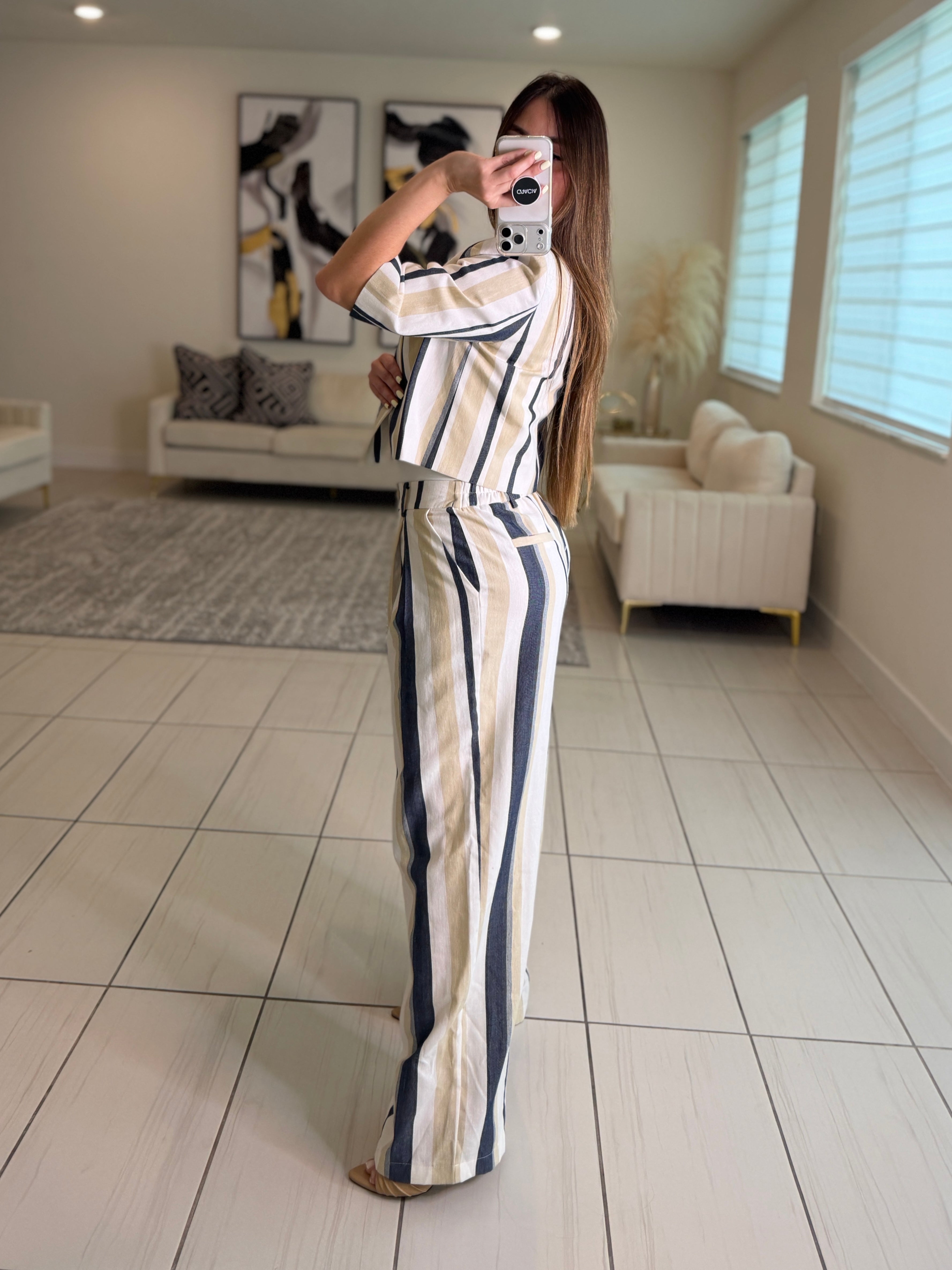 Bella Italian Striped Blue Set