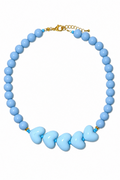 Heart Affair Blue Necklace