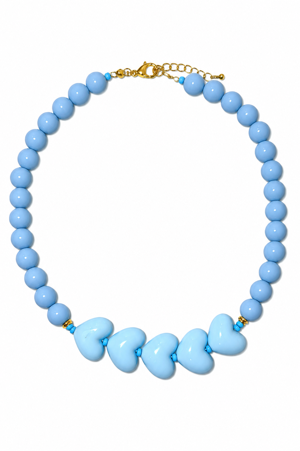 Heart Affair Blue Necklace