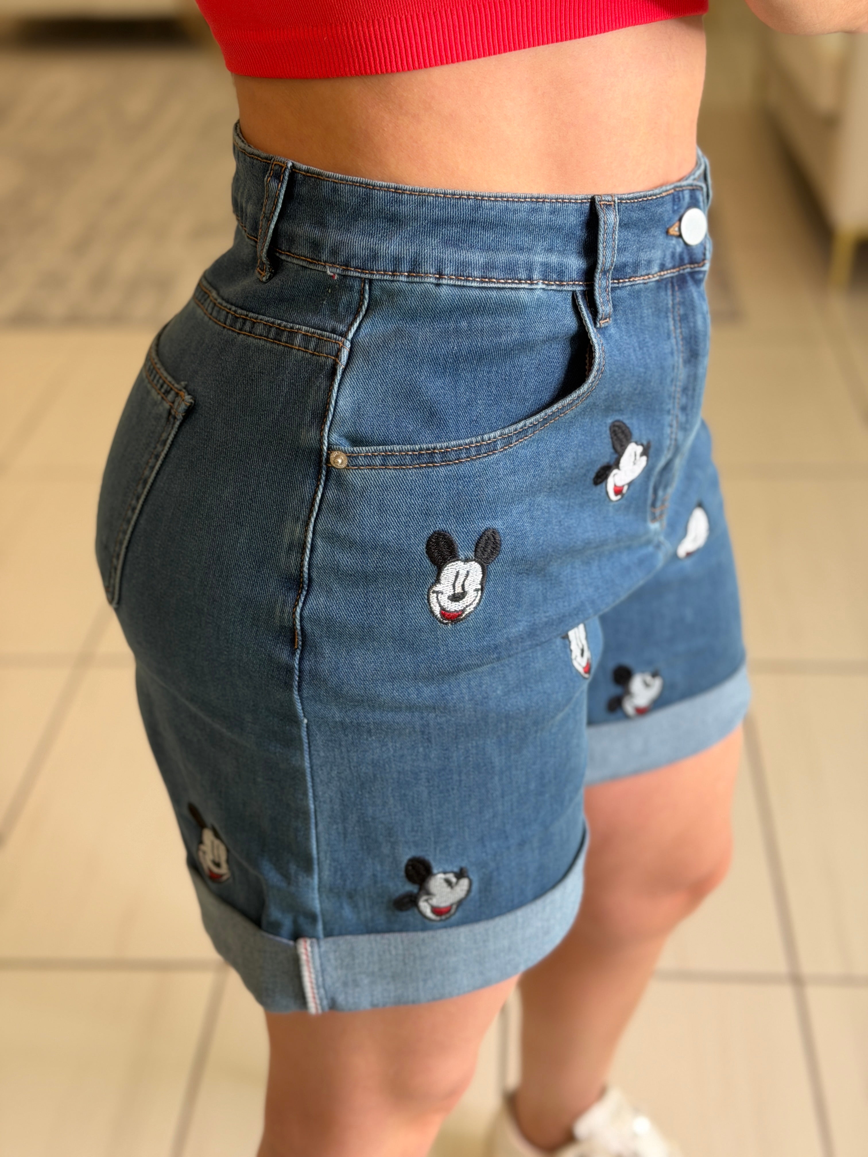 Funny Denim Bermuda Shorts