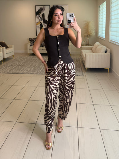 Simplicity Charm Knit Brown Vest