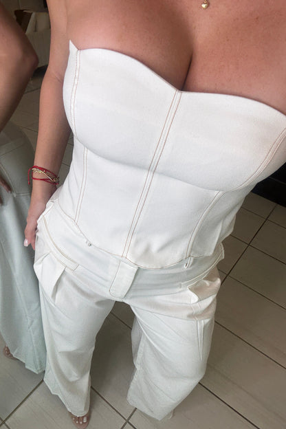 Luxe Utility White Pant Set