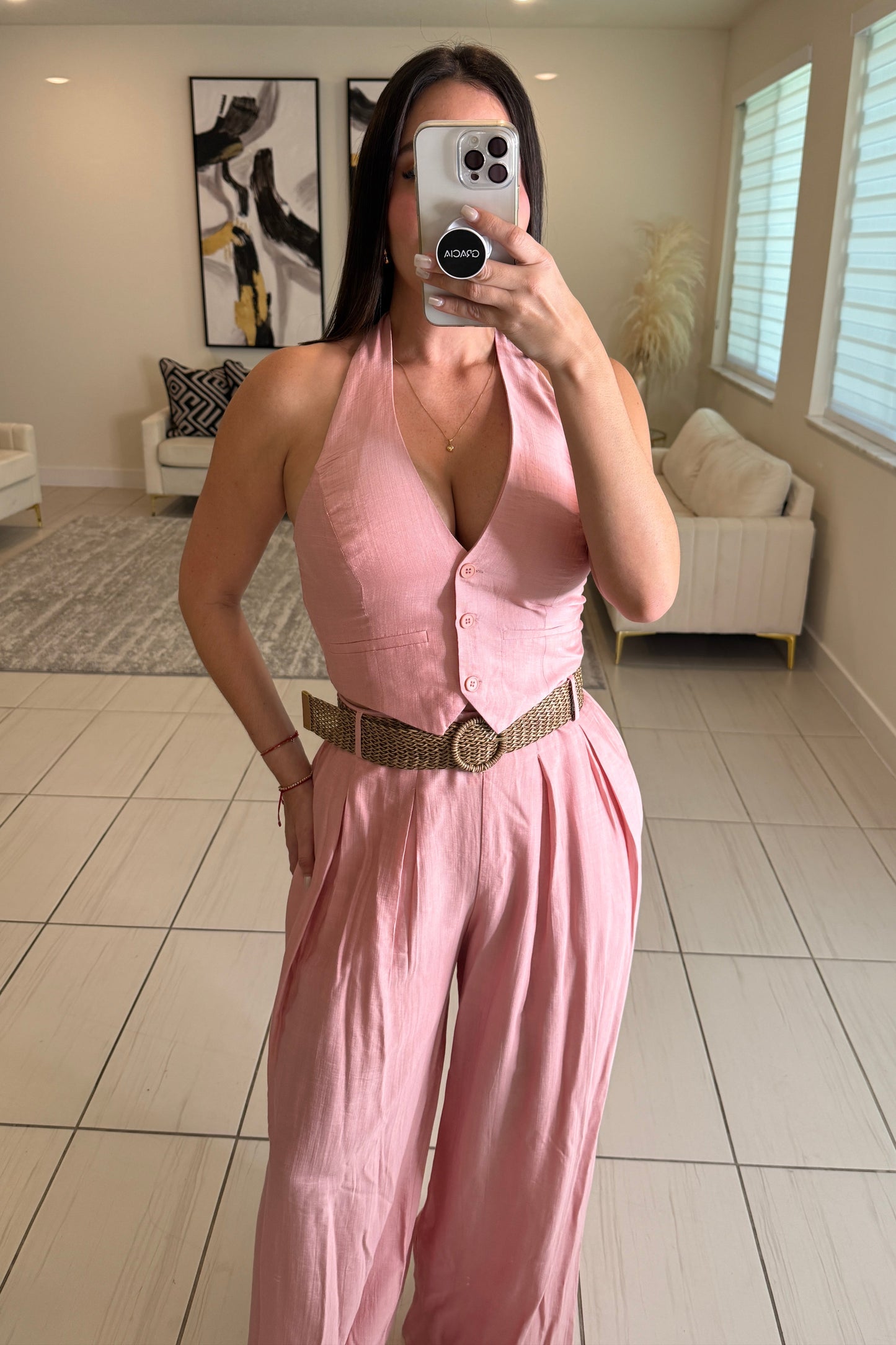 Sunkissed Soft Pink Pant Set