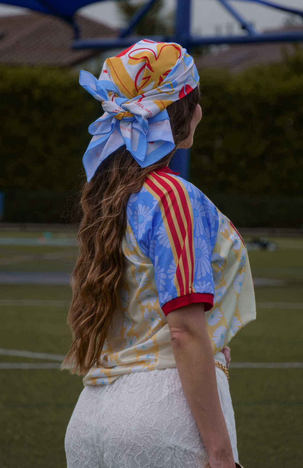 Colombian Tricolor White Scarf