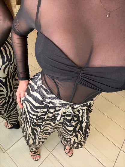 Very Mindful Black Bodysuit