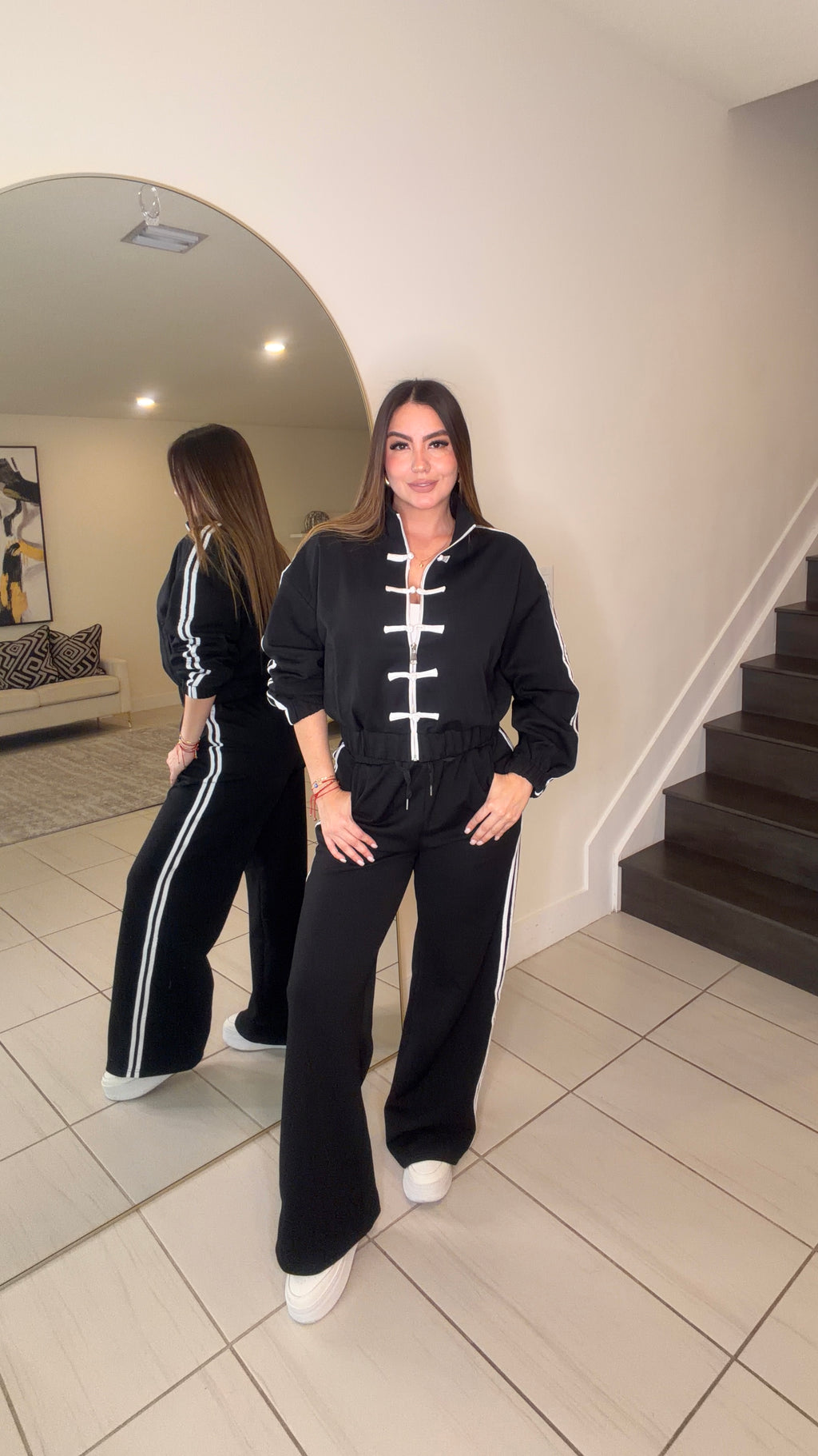 Oriental Muse Black Pant Set