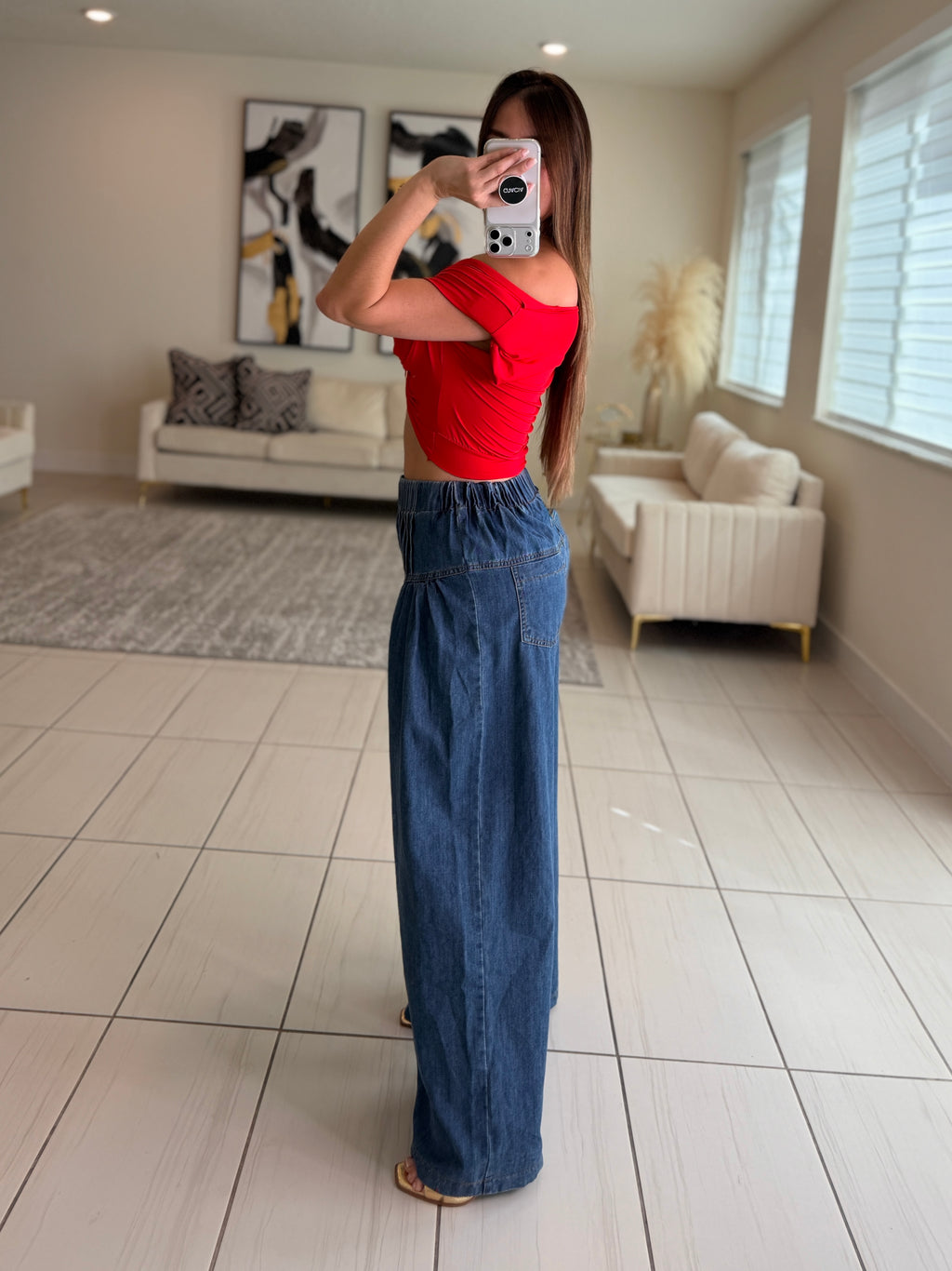 Sculpted Ease Red Top