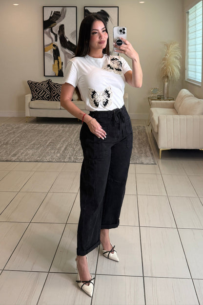 Dreamy Butterflies White Top