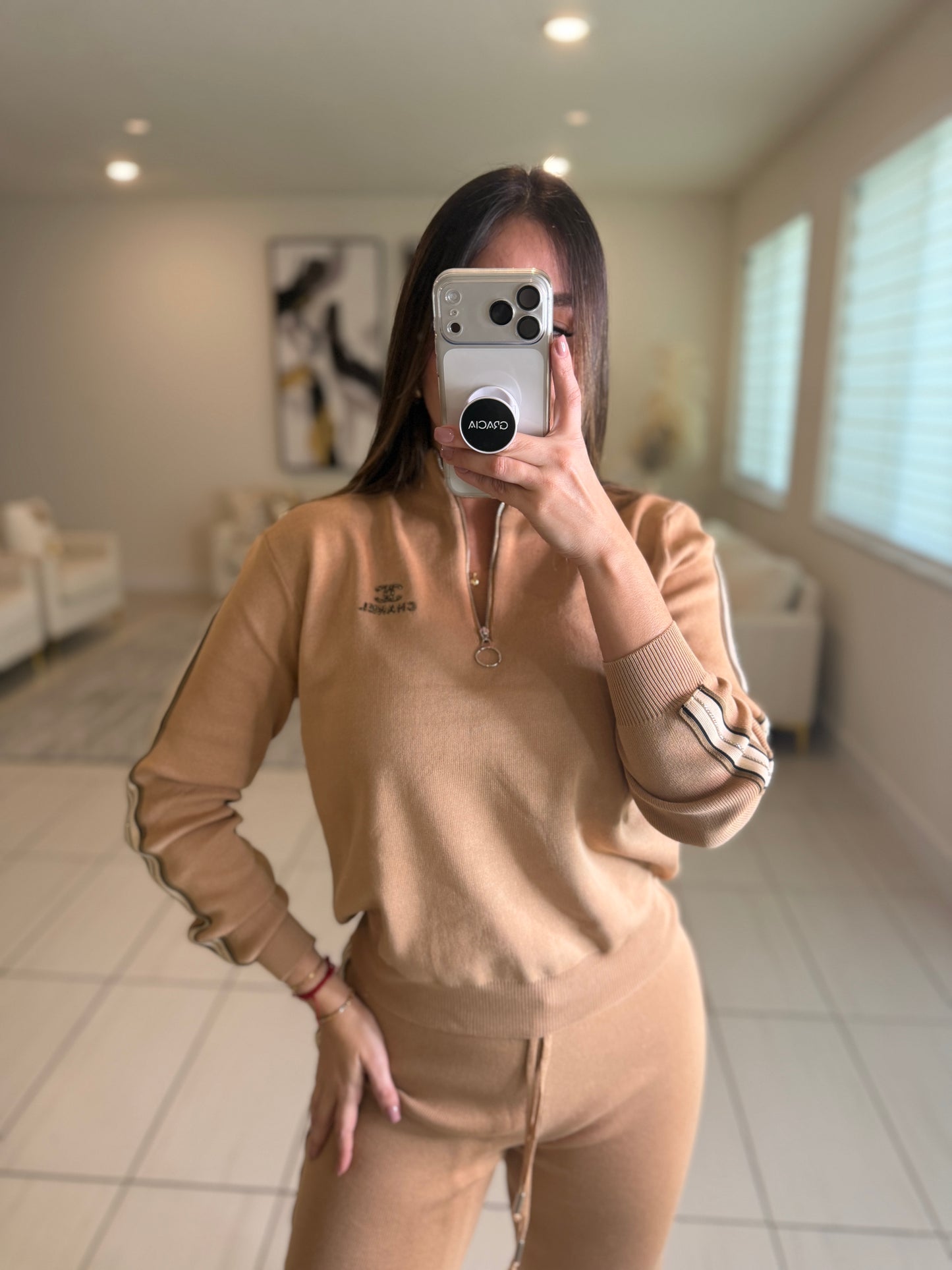 Iconic Mocha Knit Pant Set