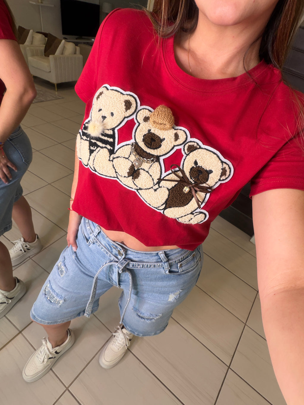 Fashionable Bears Red Tshirt