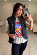 Napoleon Navy Blue Vest Jacket
