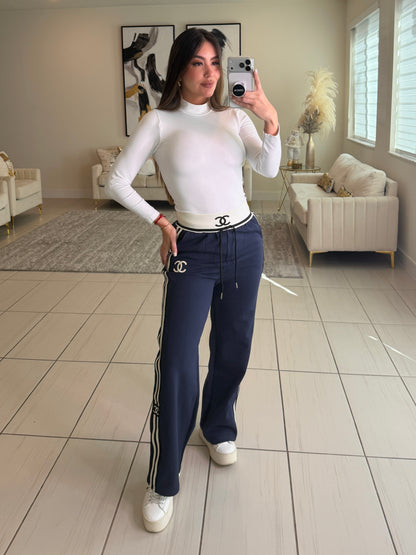 Iconic Structure Navy Blue Pant Set