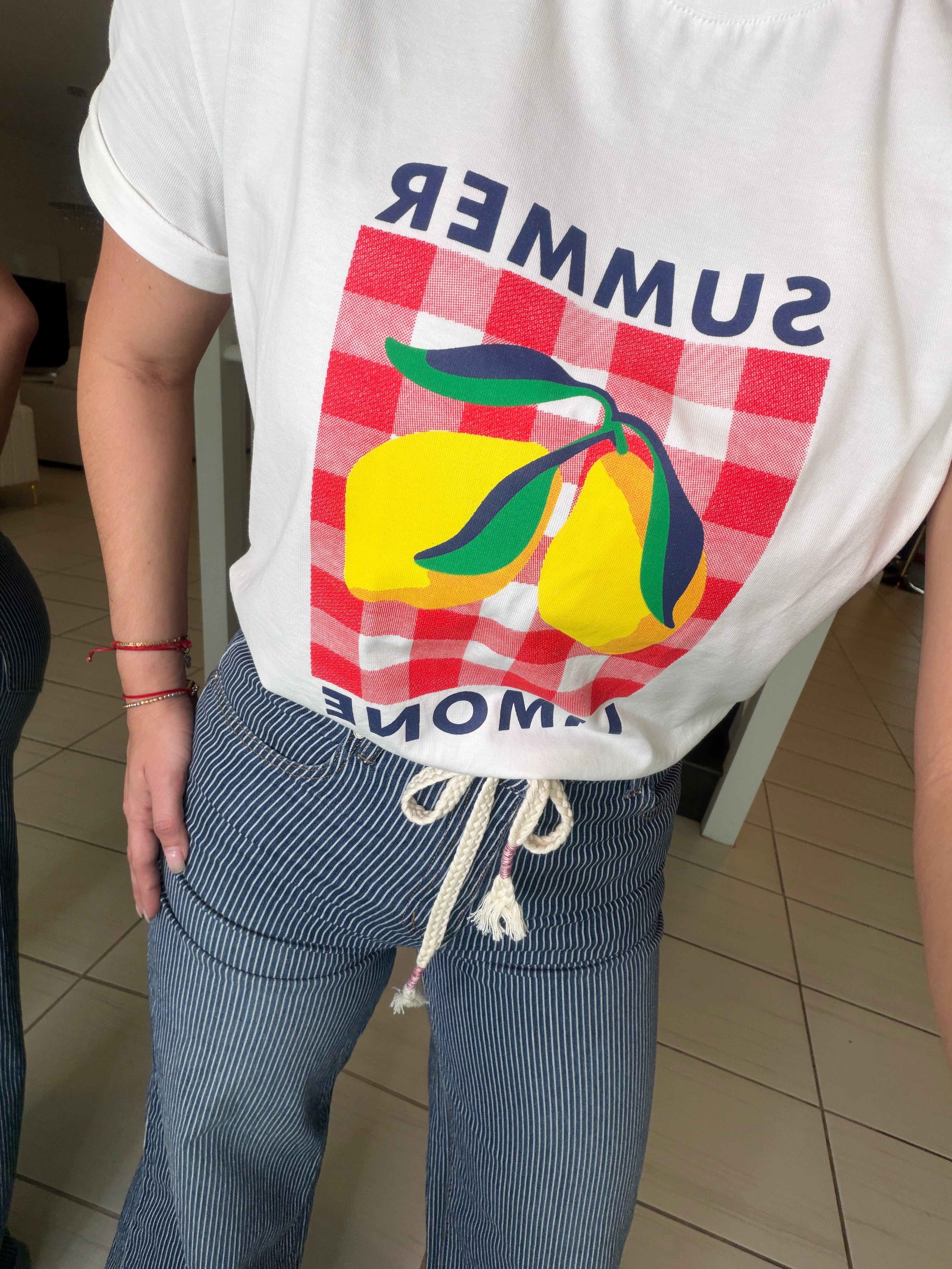 Summer Limone White Tshirt