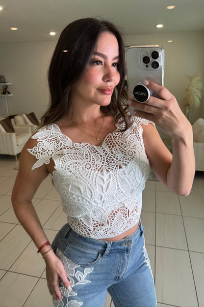 Absolutely Crochet White Top