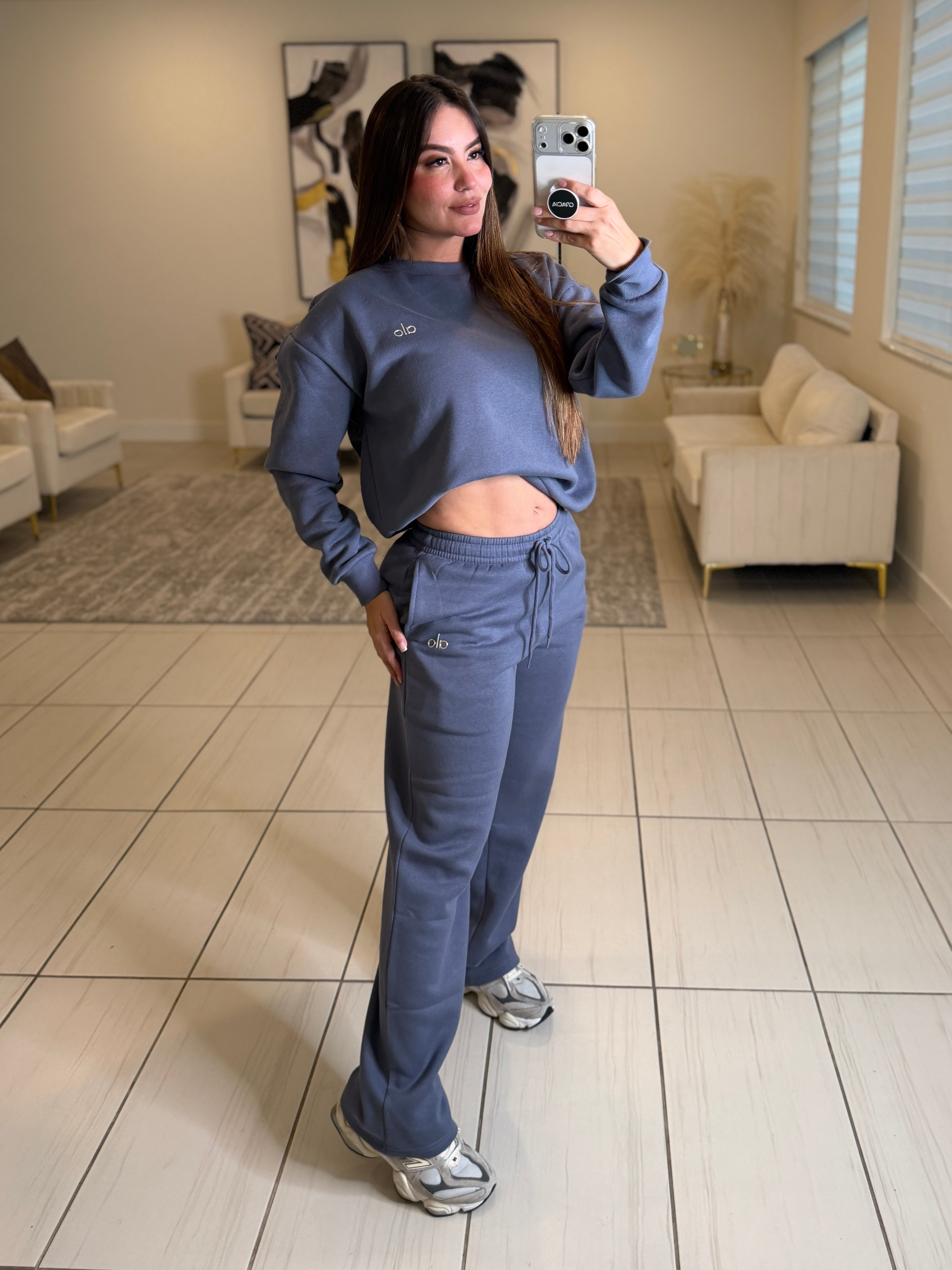 Serenity Halo Dark Gray Pant Set