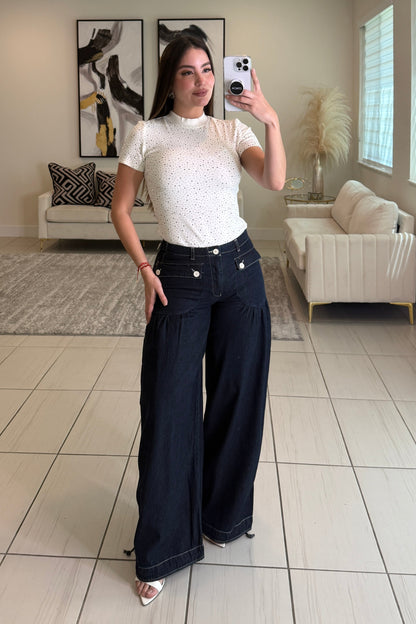 Lotus Balloon Style Denim Pants