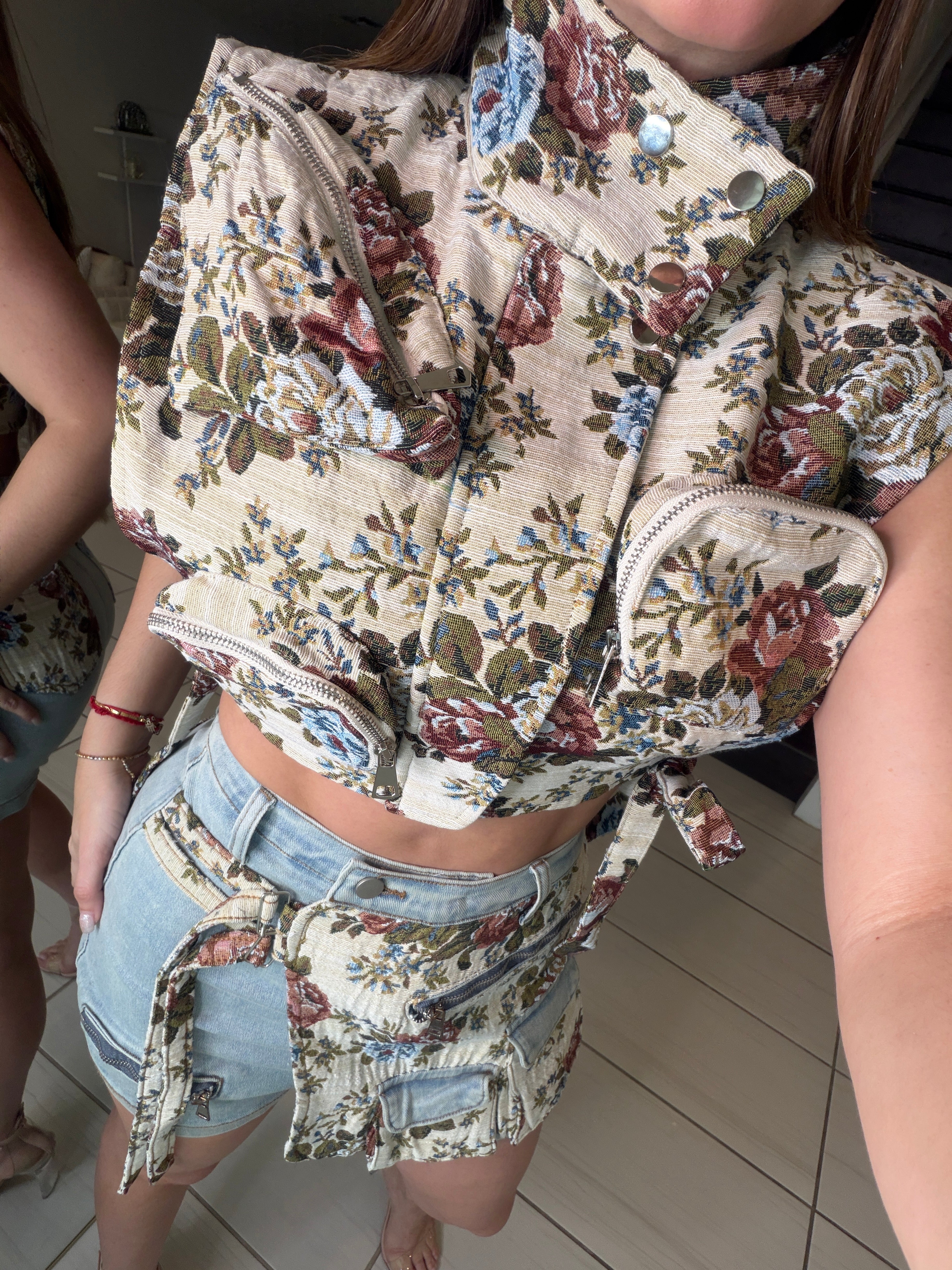 Mediterranean Denim Short Set