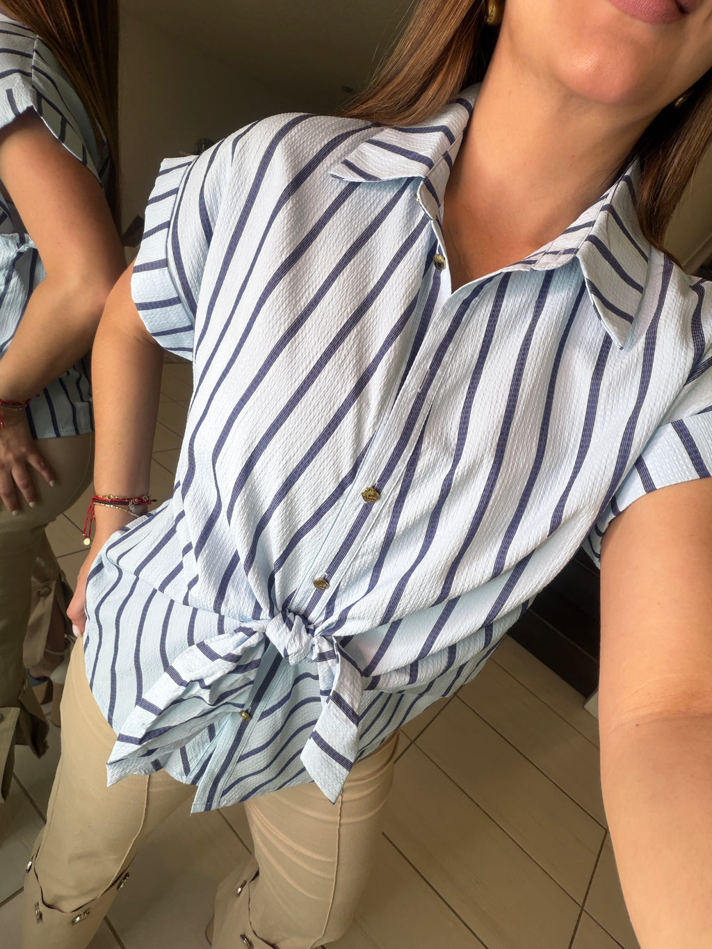 Angelic Stripes Blue Shirt