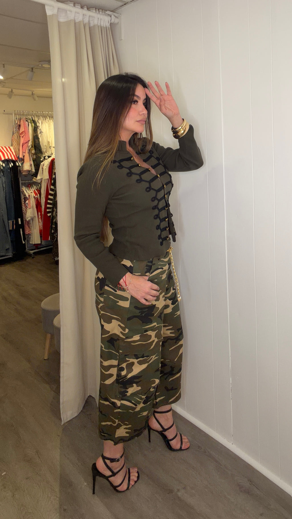 Imperial Olive Green Knit Top