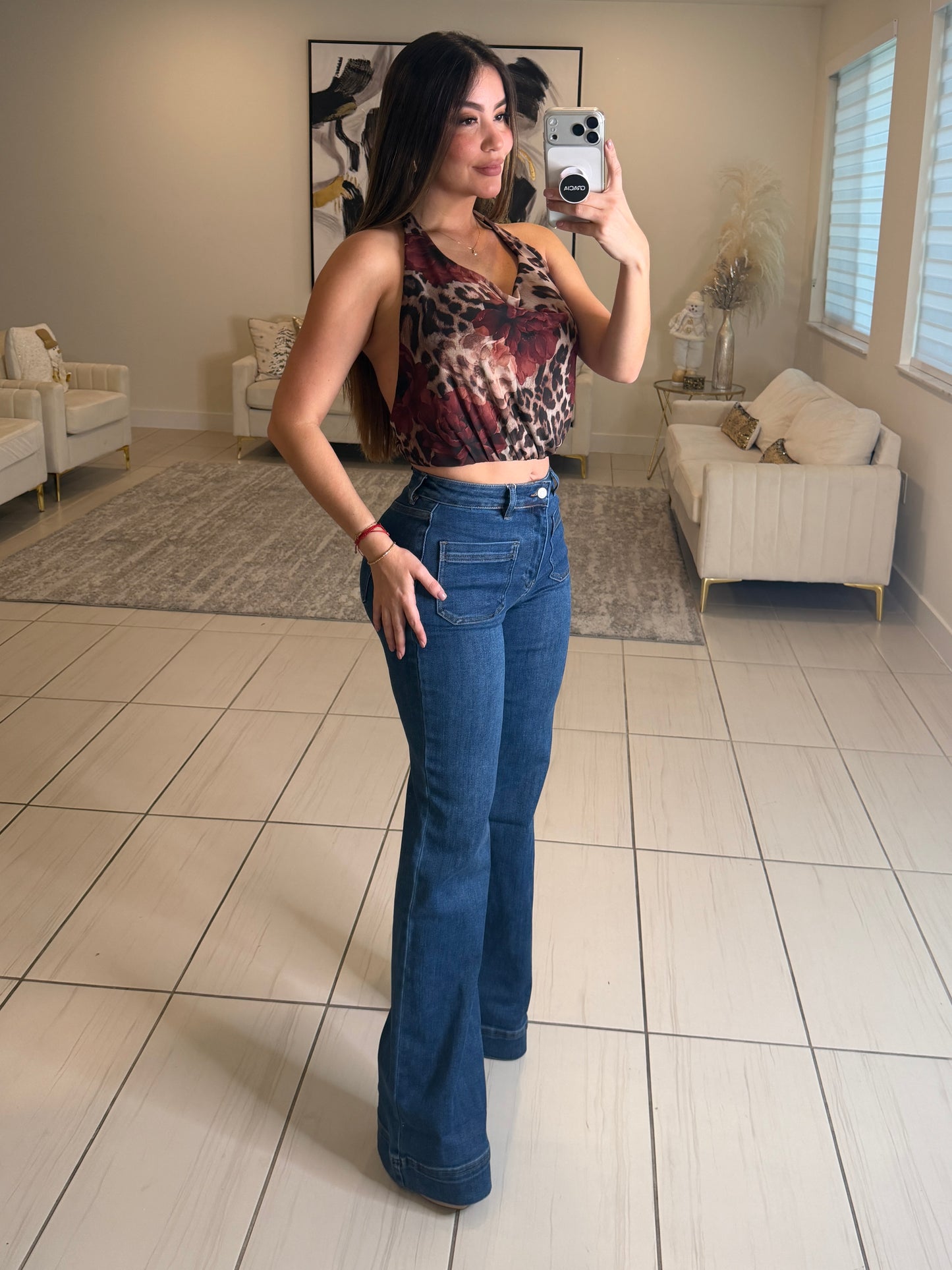 Modern Structure Denim Pants