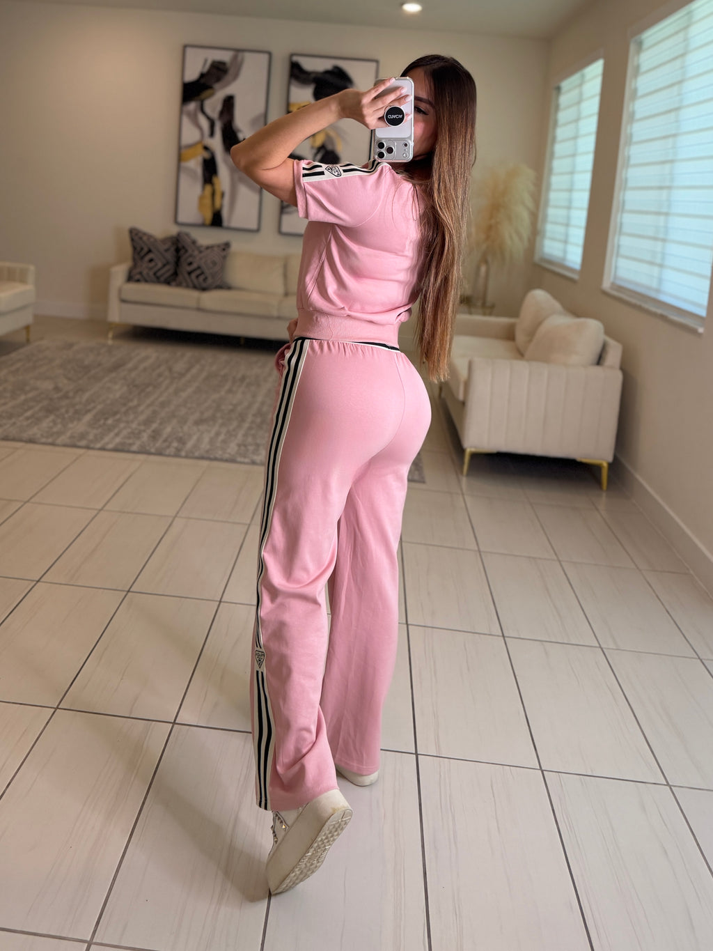 Iconic Structure Pink Pant Set