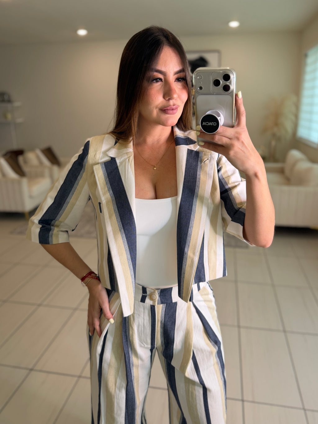 Bella Italian Striped Blue Set