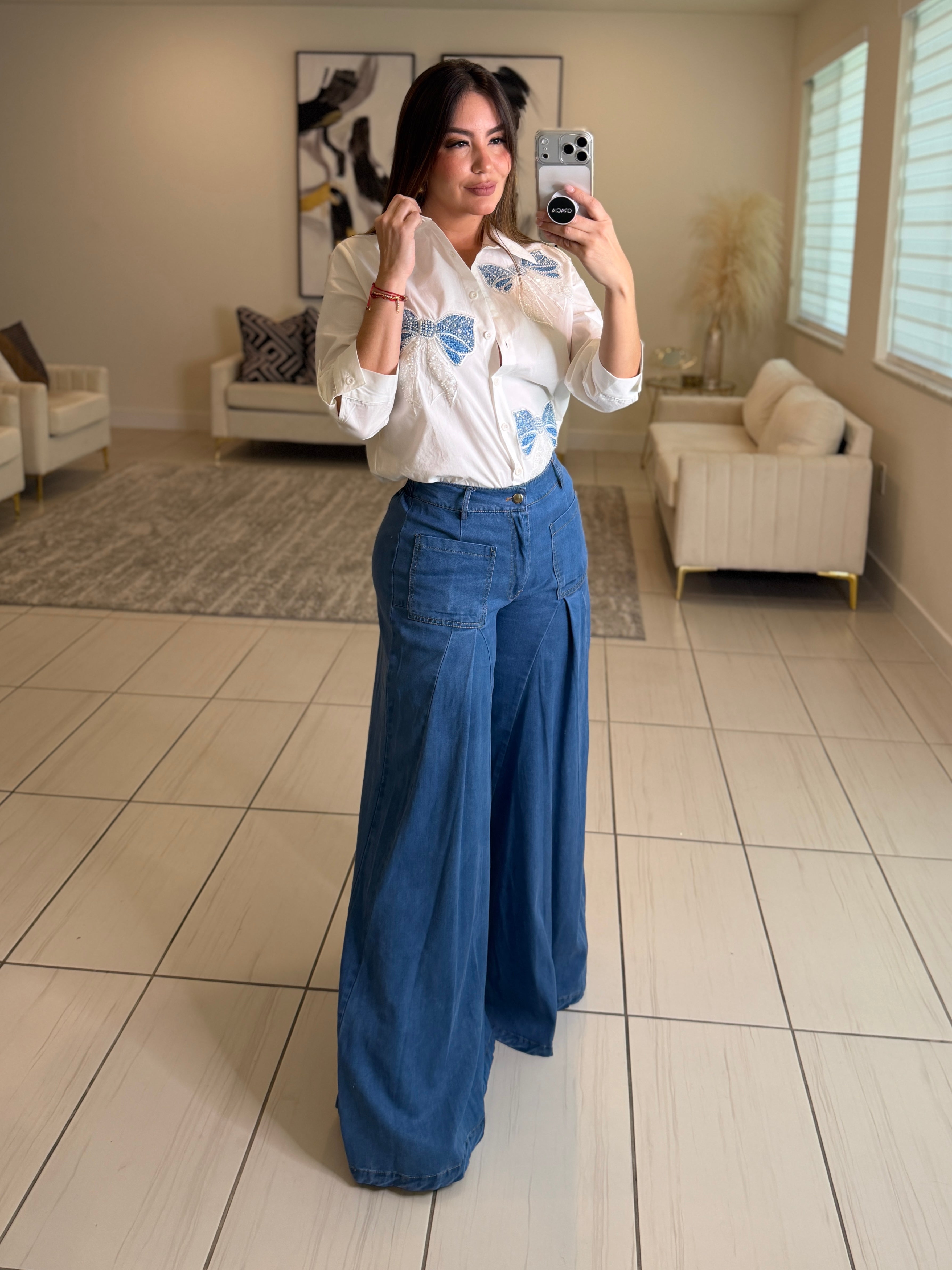 Iconic Flare Soft Denim Pants