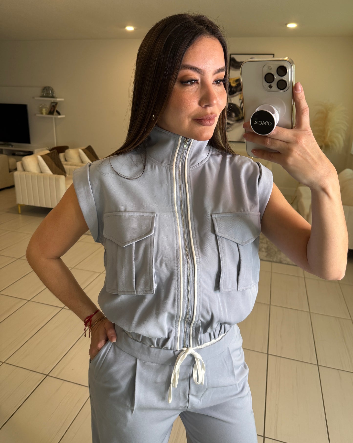 The Jetsetter Light Blue Pant Set
