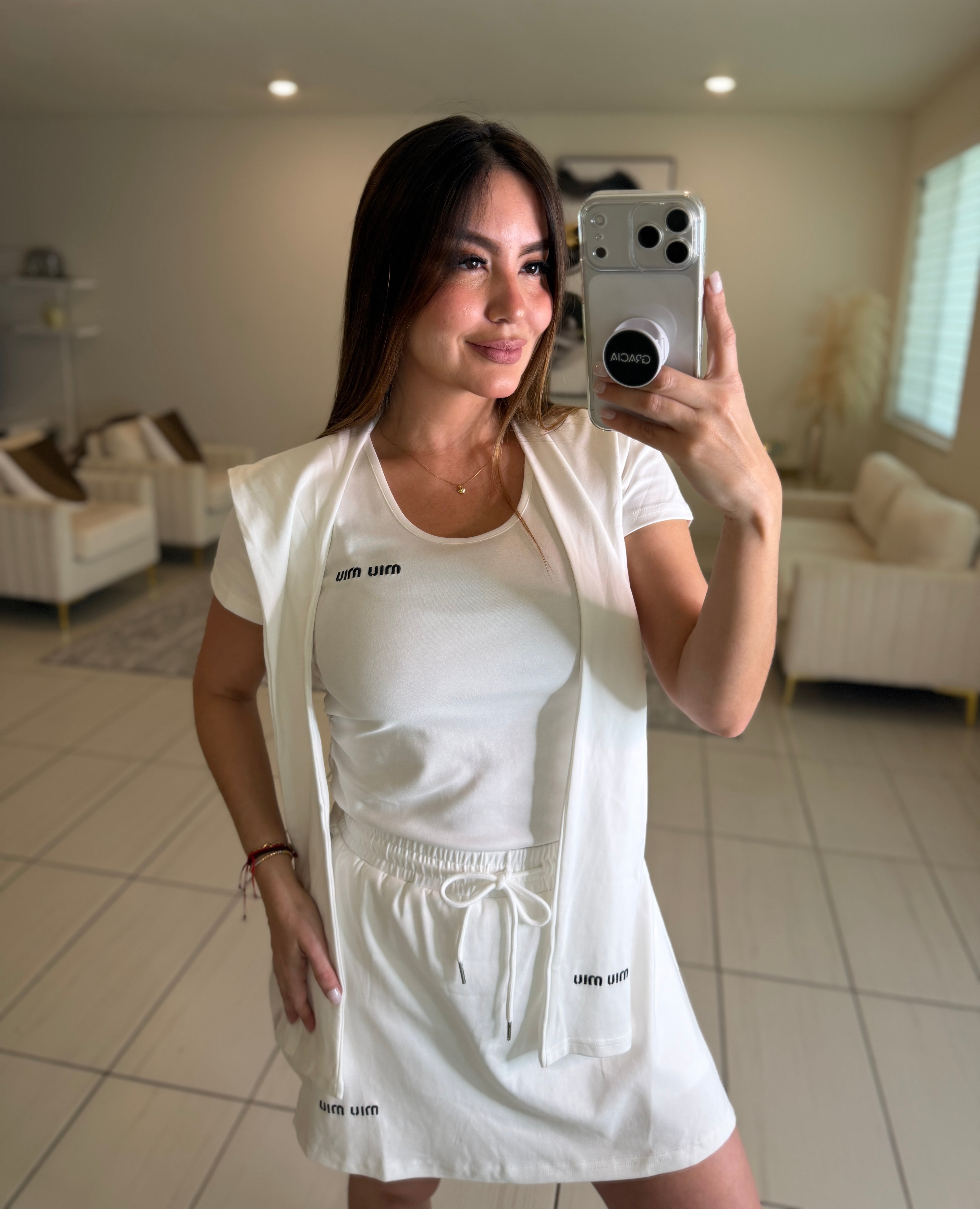 Iconic Tennis White Short Set