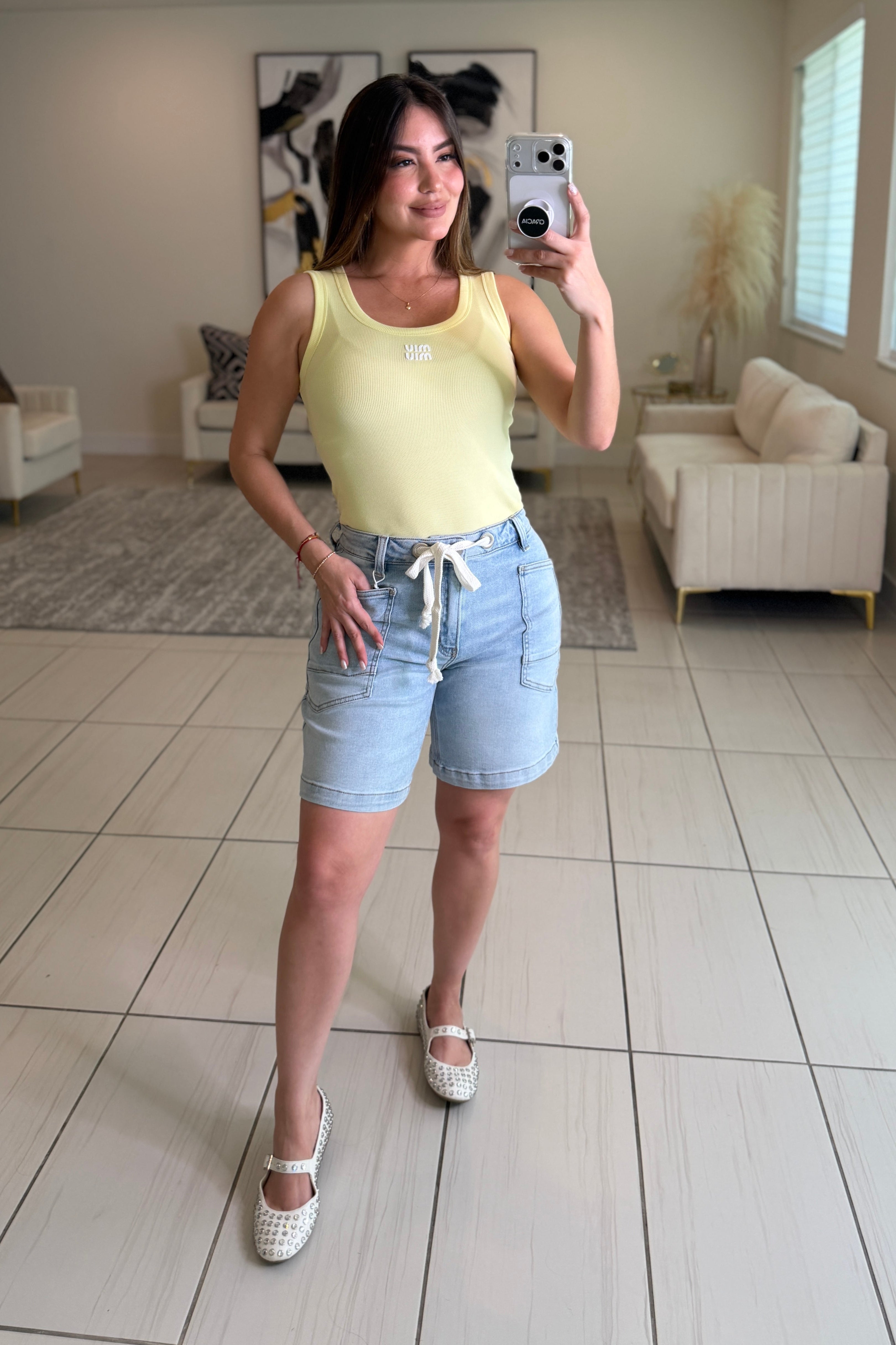 Divine Desire Denim Bermuda Shorts