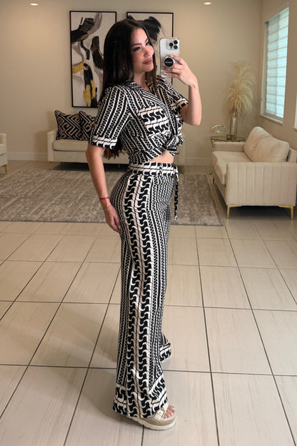 Modern Motion Black Pant Set