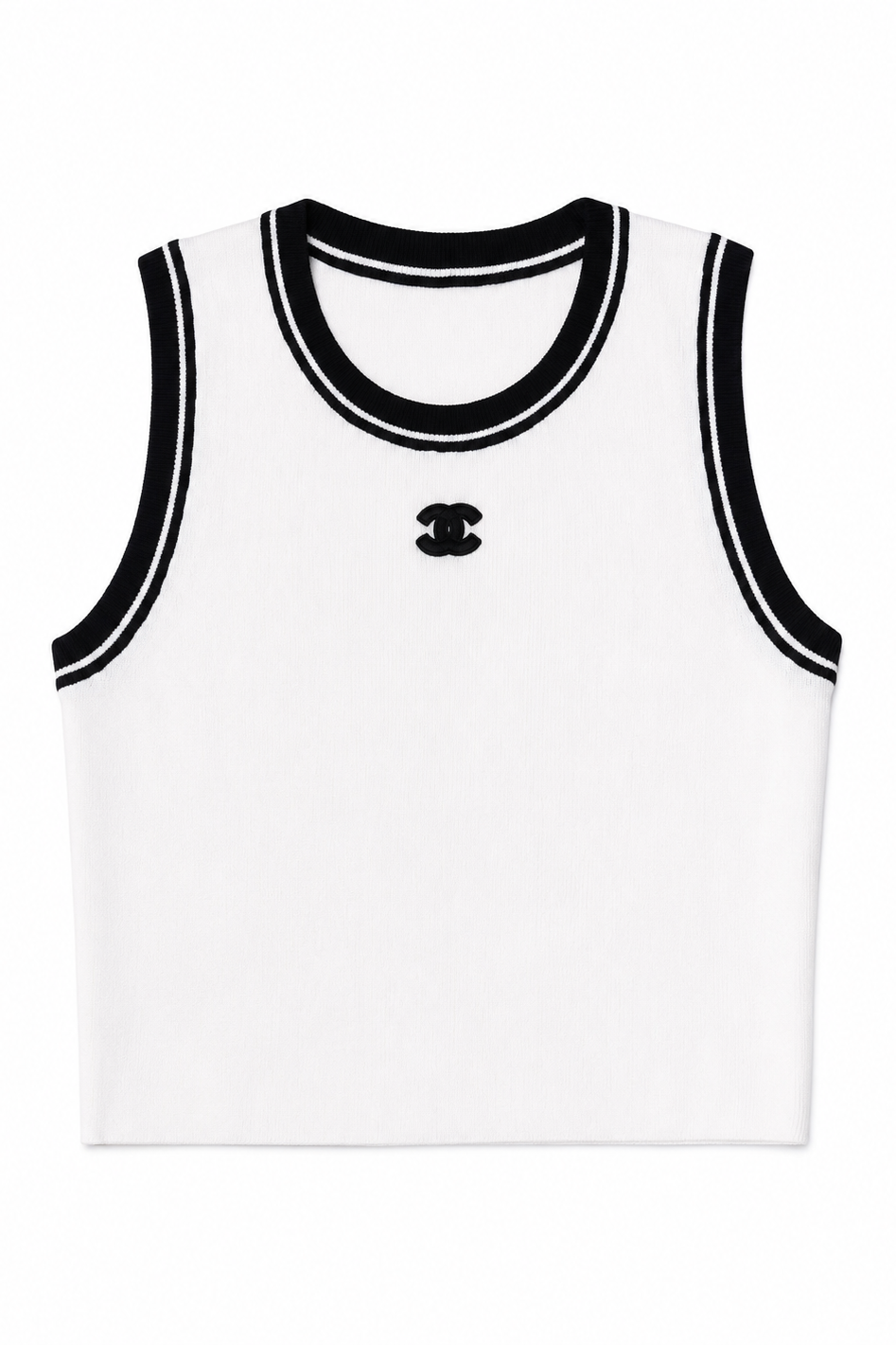 Iconic Knit White Tank Top