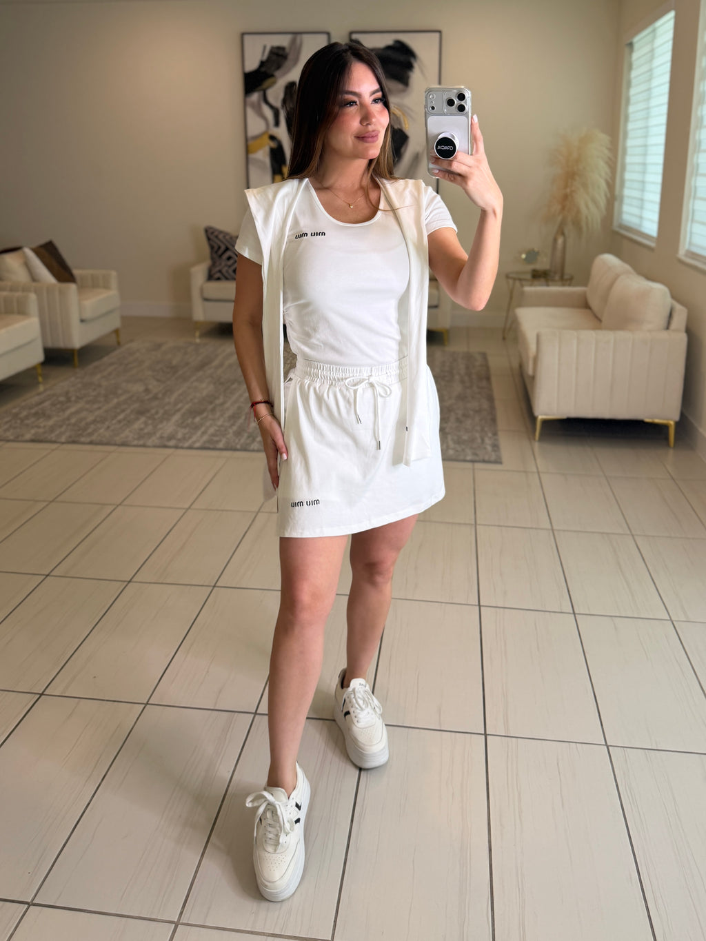 Iconic Tennis White Short Set