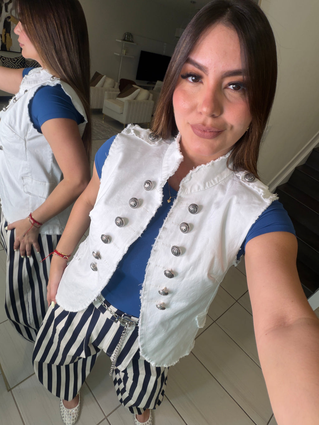 Napoleon White Vest Jacket