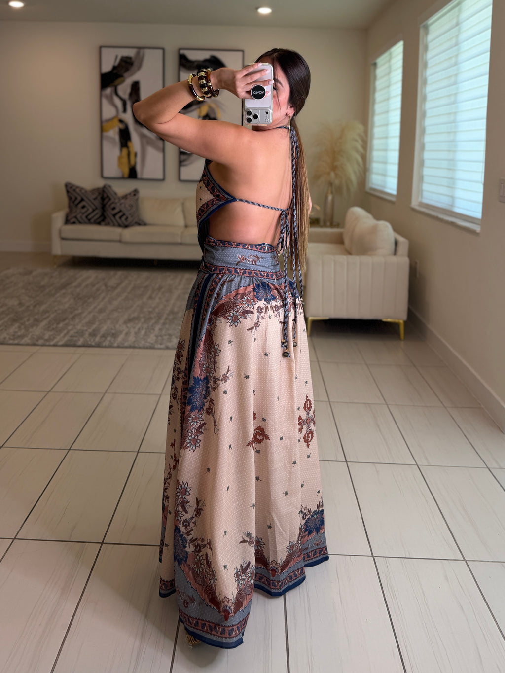 Ascension Plunge Halter Dress