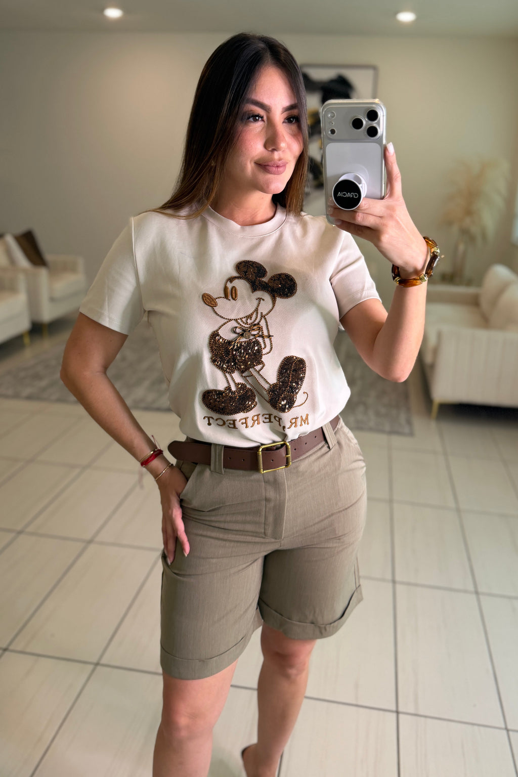 Magic Sparkle Beige Tshirt