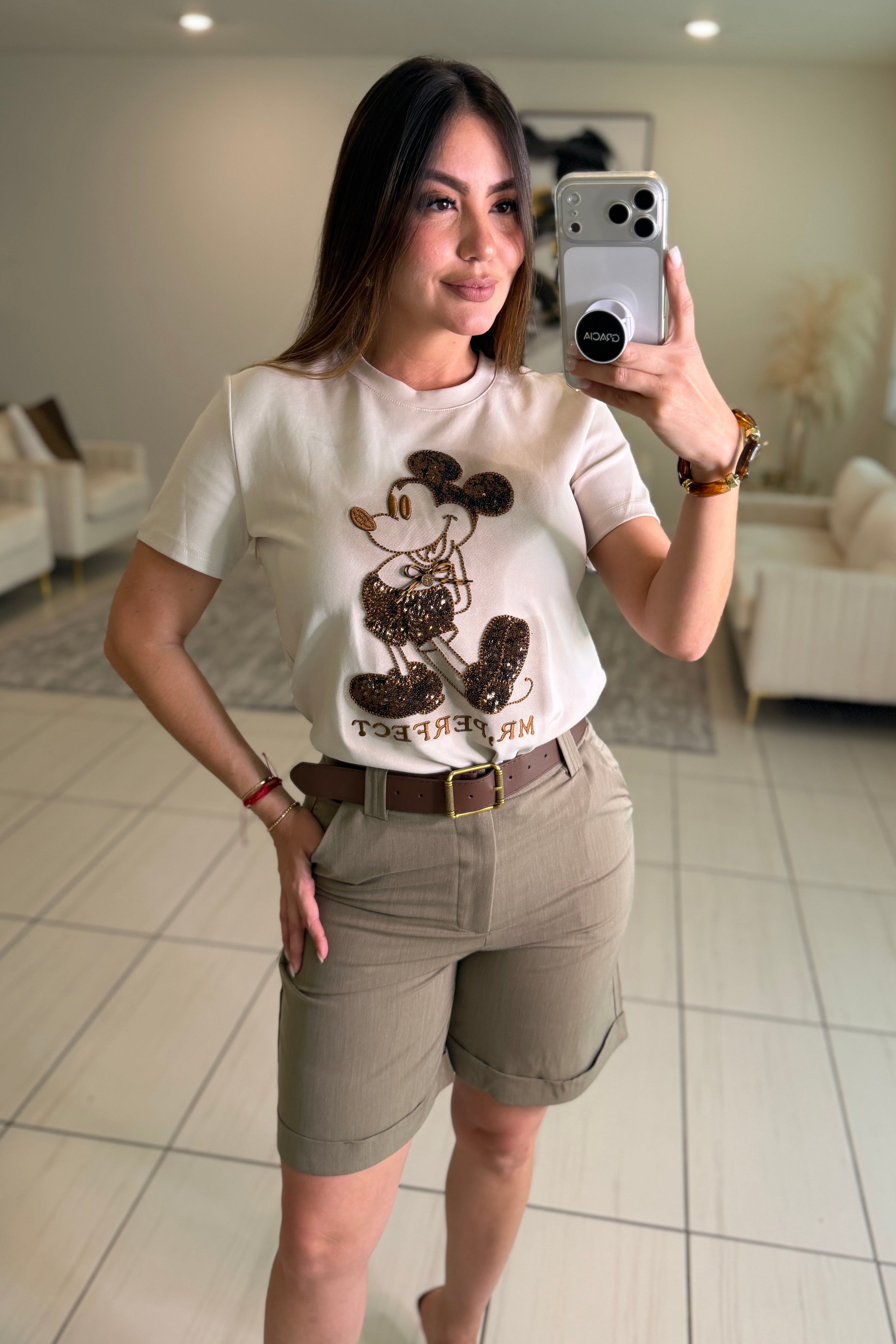 Magic Sparkle Beige Tshirt