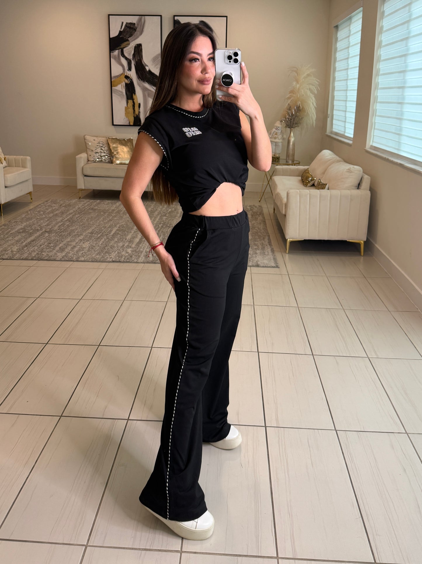 Iconic Muse Black Pant Set