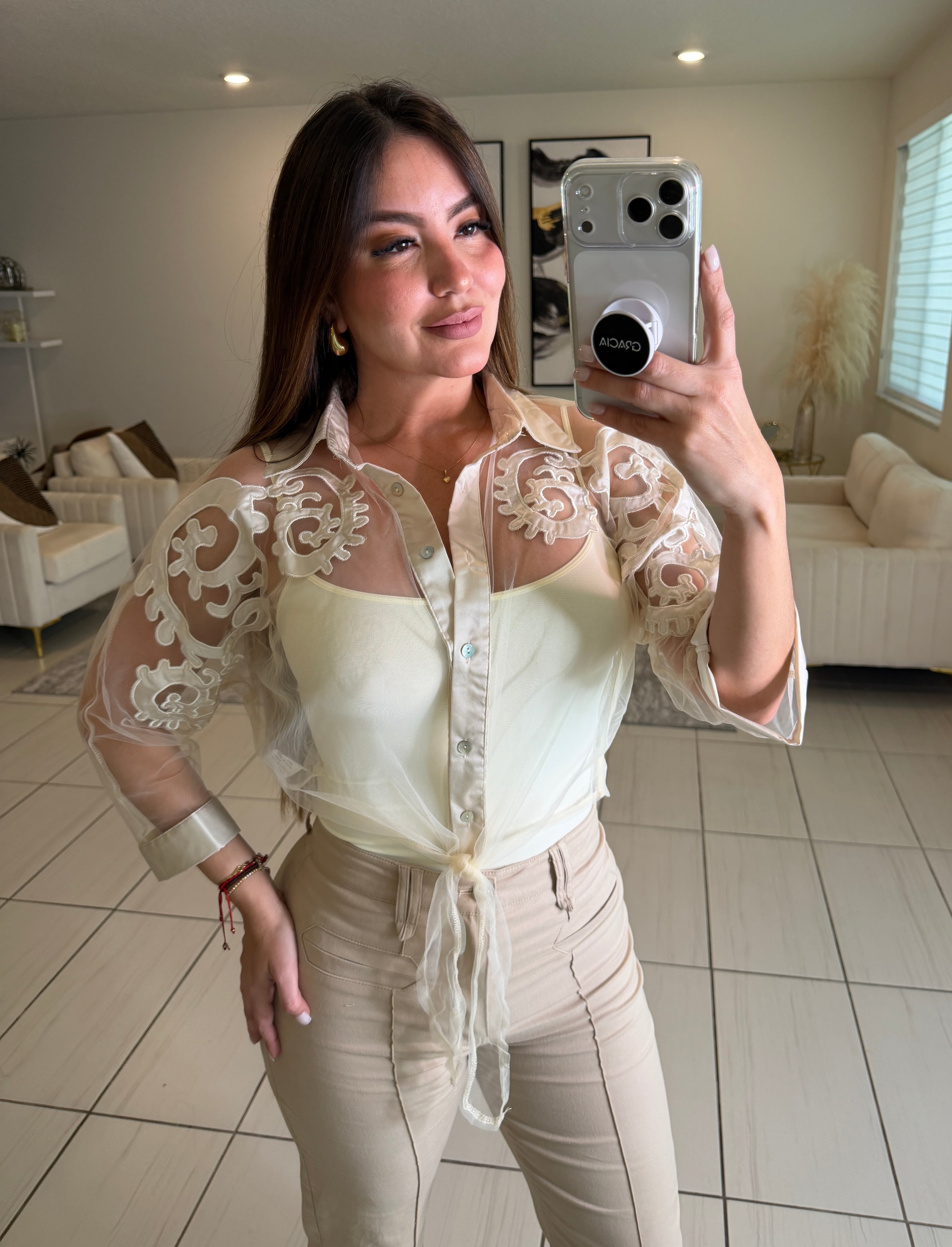 Let Me Adore You Beige Shirt