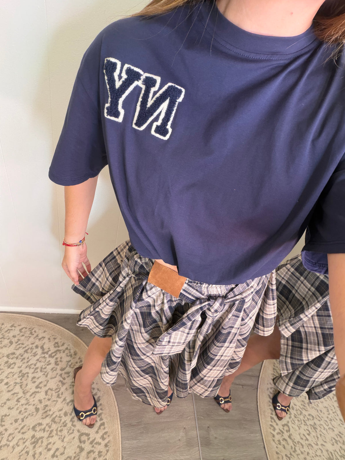 Madison Plaid Asym Skirt