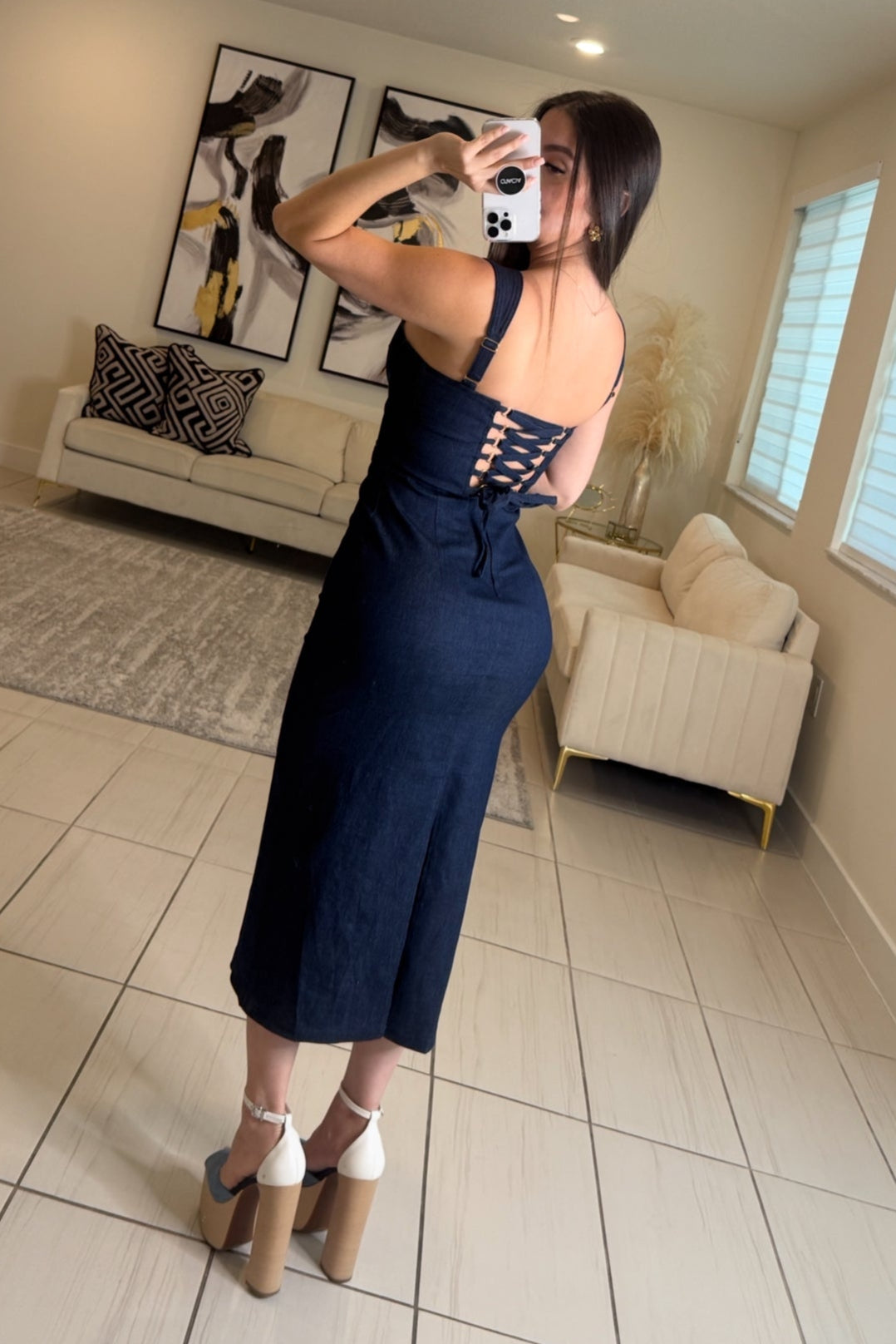 Monaco Denim Midi Dress