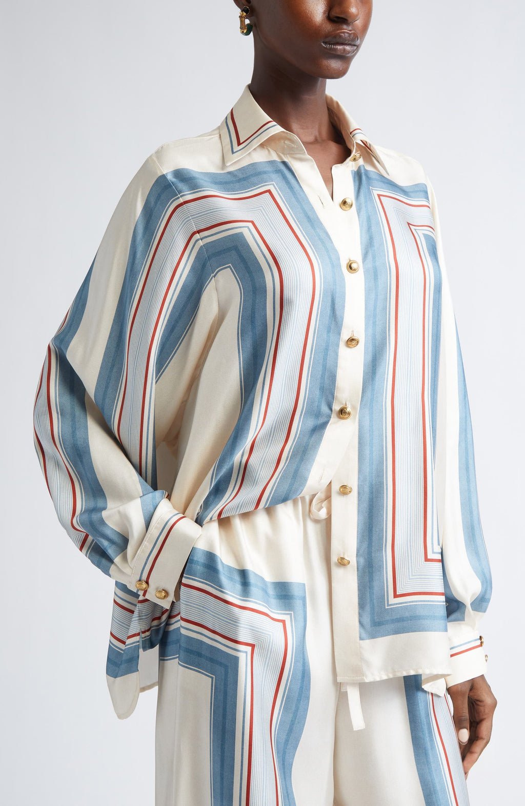 Marine Stripes Beige Pant Set