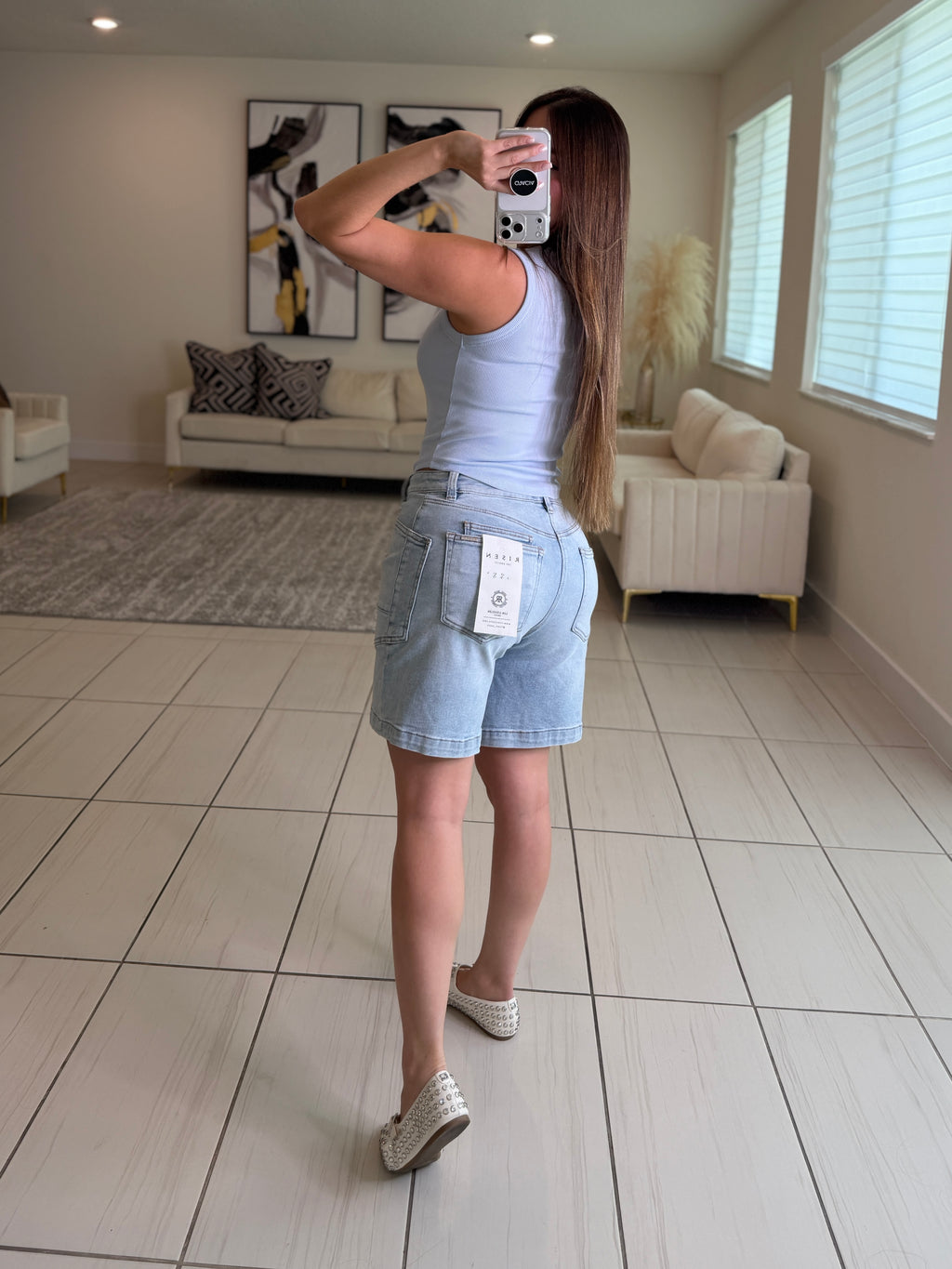 Divine Desire Denim Bermuda Shorts