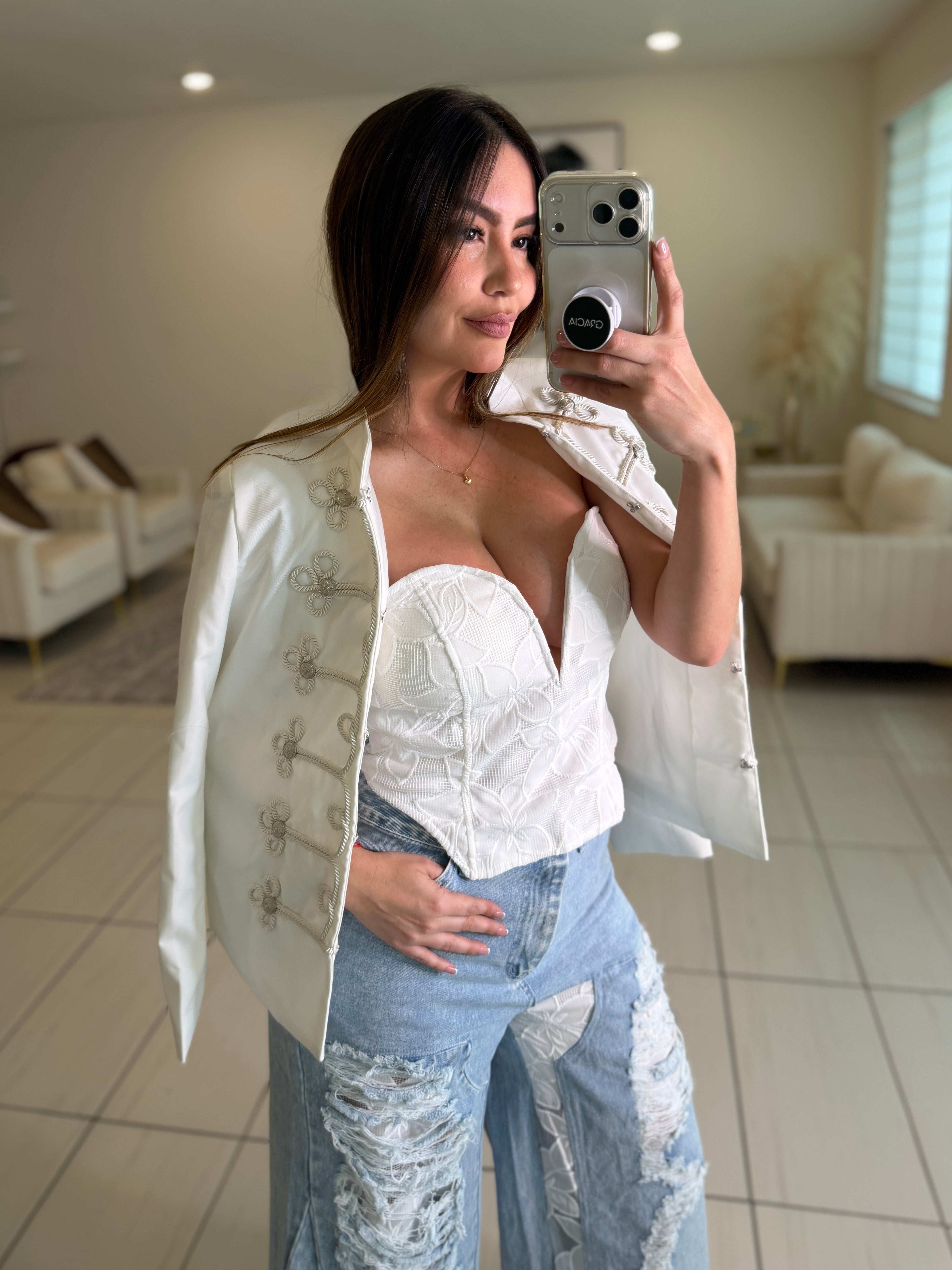 Napoleon White Blazer
