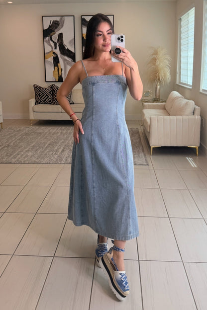 Mystic River Denim Midi Dress