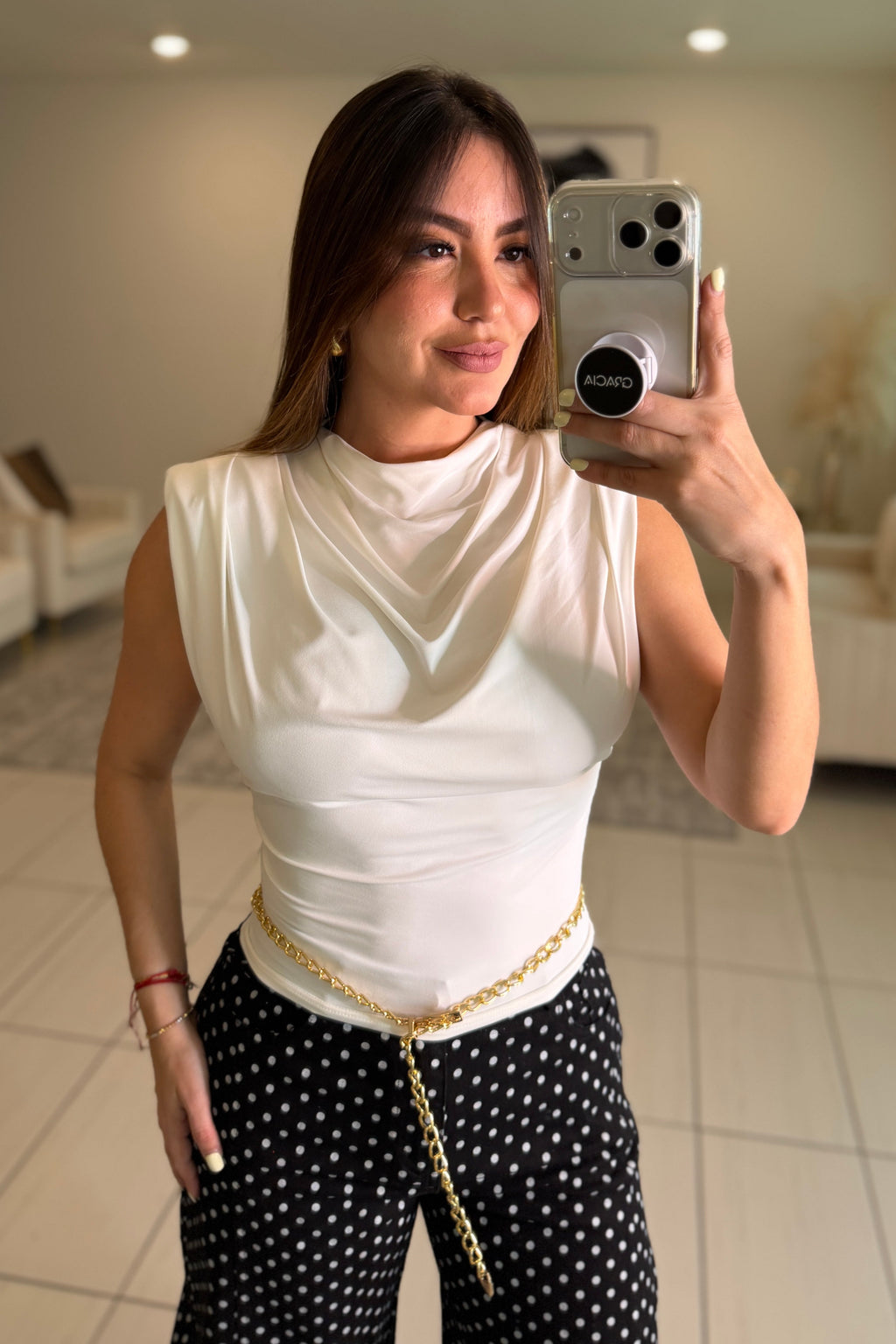 Sculpted Ease White Top