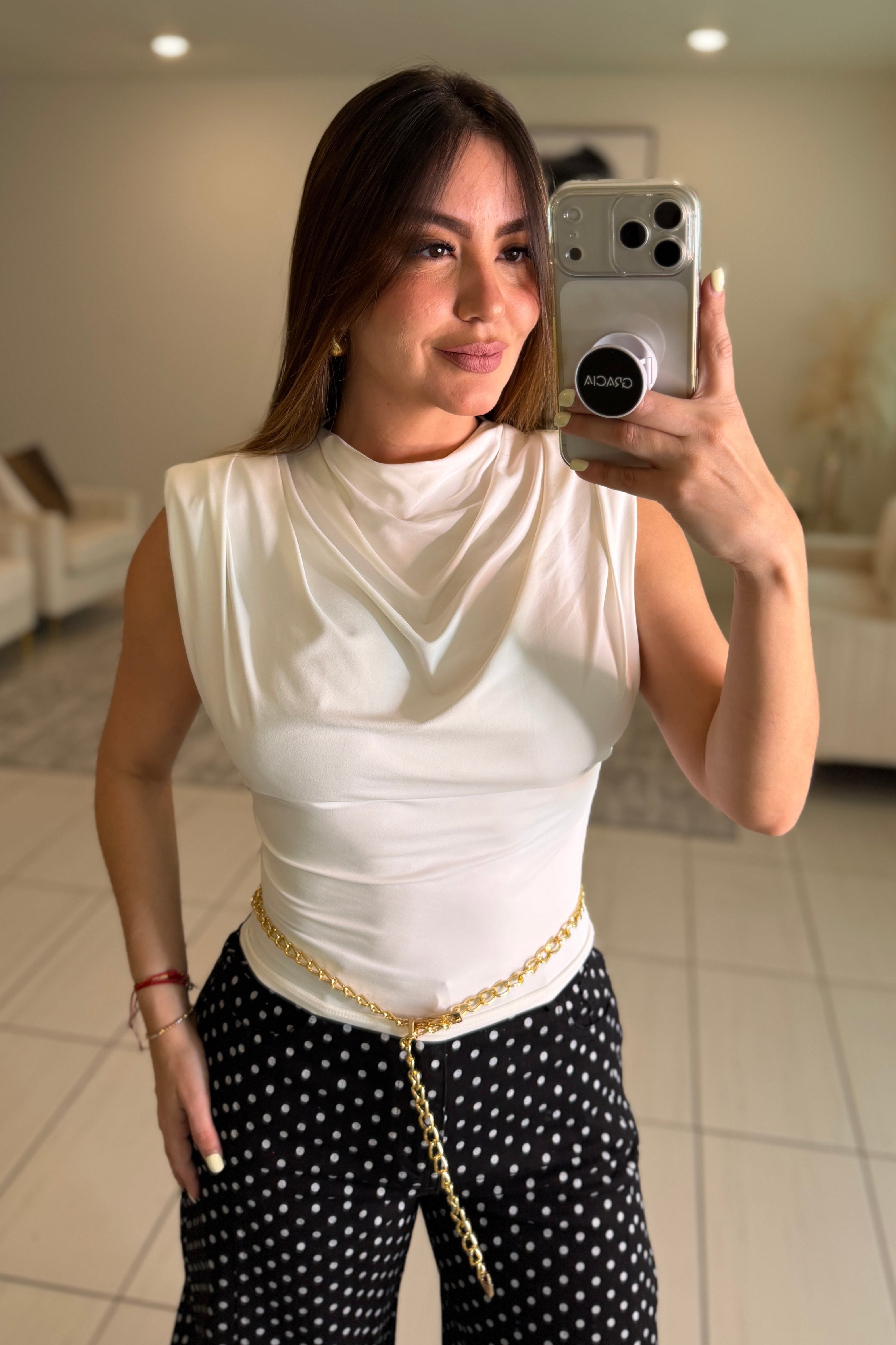 Sculpted Ease White Top