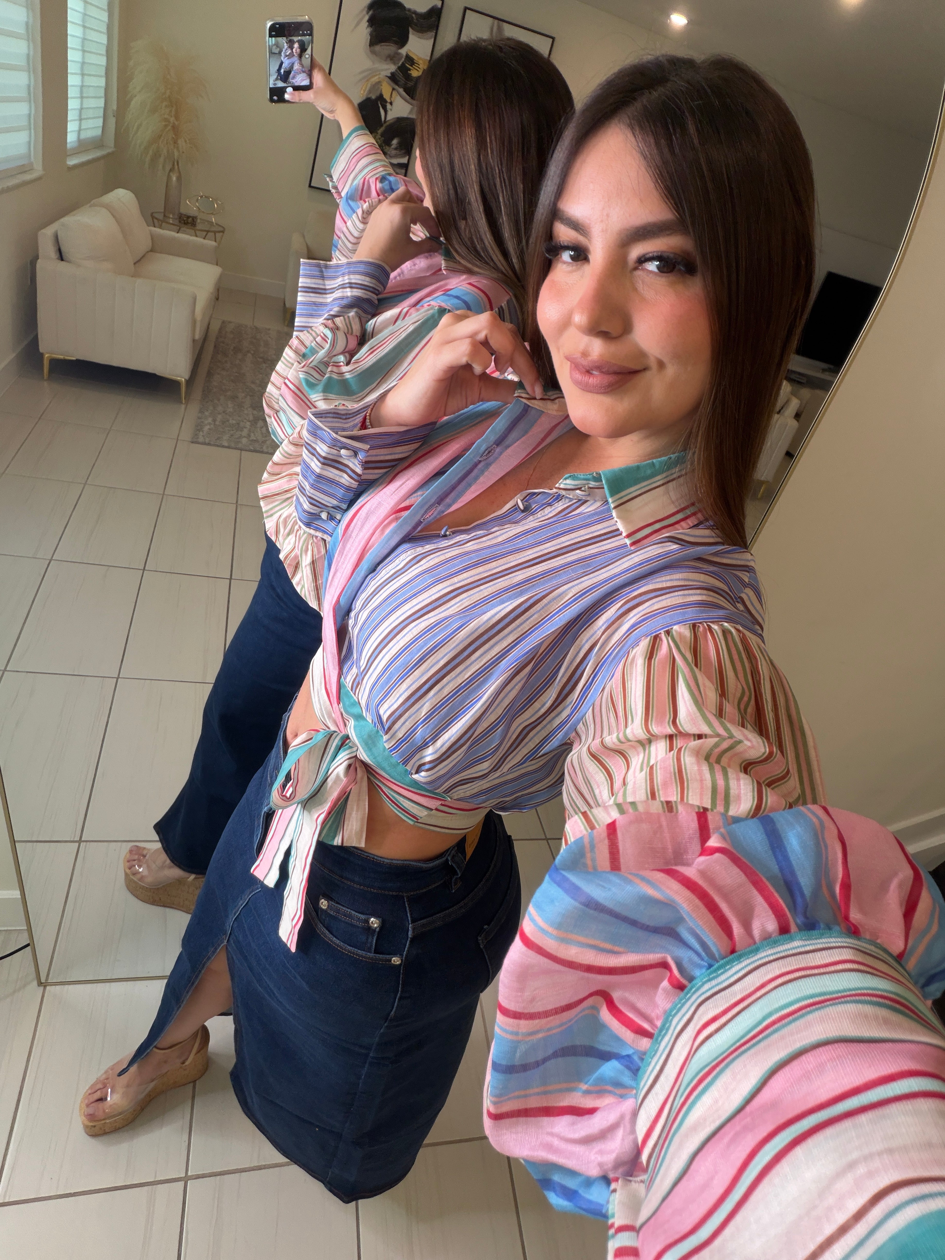 Rebellion Striped Colorful Top